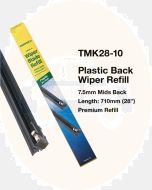 Tridon TMK28-10 Wiper Refill Plastic Mid Back - 710mm (10 Pack)